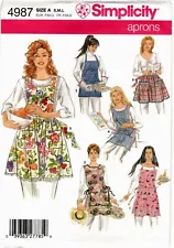 Simplicity 4987 Misses Aprons Sewing Pattern Uncut