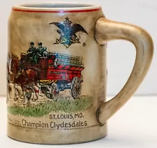 Rare - 1980 Budweiser Holiday Stein with GREEN CASES