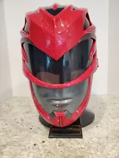 2017 Red Power Ranger Helmet, Full 1:1 Sized, With Stand, Displayed Only