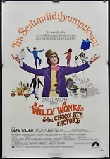 Willy Wonka And The Chocolate Factory 1971 27X41 LINENBACKED MOVIE POSTER WILDER