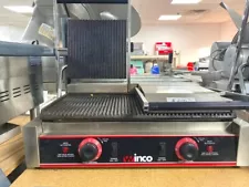 Panini Press/ Winco EPG-2 Double Commercial Panini Press/ 120v