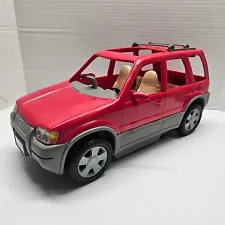 Vintage 2002 Barbie FORD ESCAPE SUV - Hybrid Red Car Adjustable Seats - Mattel