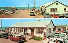 Cape May Point NJ Sunset Beach Abbotts Restaurant 1950s Vtg Postcard E49