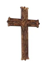 Jesus Christ Cross Wooden Crucifix for Wall Church Chapel Decoration - 10" Brown