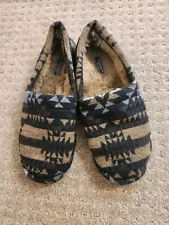 American Eagle Slippers Men's Faux Fur Aztec Print Size 12