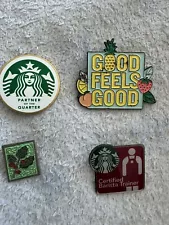 Starbucks Partner of the Quarter Barista Enamel Pin RARE LOTx 4!!