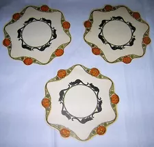 3 VINTAGE 1920's-1930's HALLOWEEN Paper Party Doily, BLACK CATS, JACK O-LANTERNS