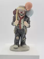 Emmett Kelly Clown "Balloons for Sale" Flambro Backpack Sack Figurine Miniature