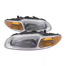 Fits Chrysler Sebring Convertible 96-00 JX JXi Headlights Set (For: 2000 Chrysler Sebring JXi)