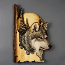 New Hand-carved Wooden 3d Look Animal Wall Hanging Unique Home Decor Gift