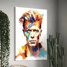 David Bowie Abstract Canvas Picture - Framed Print - Poster Paper - Wall Art