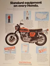 1972 Honda 750 Four Original Motorcycle Print Ad