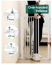 BABELIO 27-30W”-30H” Narrow Easy Install Baby Safety Gate for Stairs Doorway NEW