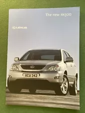 Lexus RX300 UK Sales Brochure March 2003 18 full colour pages