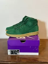 Nike SB Dunk High Pro Decon Gorge Green Suede DQ4489-300 sz 8 Mens Skate Shoes