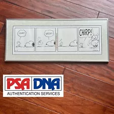 CHARLES SCHULZ * PSA * Original Snoopy Artwork Strip Signed * Autograph Drawing