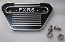 HARLEY FXR - FXRS - SIDE FRAME COVER BADGE PLATE - WITH STAINLESS HARDWARE