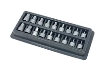 Blue-Point Tools 18pc 1/4" Dr Stubby Tamper Proof Hex Dirve Set | Metric & Inch