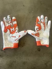 ADIDAS FREAK 5.0 NCAA MIAMI HURRICANES PADDED FOOTBALL GLOVES, XL