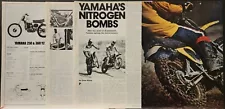 1974 Yamaha YZ250 YZ360 6 page Motorcycle Test Print Ad