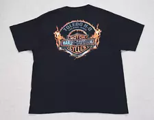 Harley Davidson Shirt Adult Extra Large Black Toledo Ohio Pocket Motor Cycle