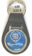 Blue Coupe de Ville 32E4 Leather Chrome Key Ring 1979 1980 1981 1982 1983 1984