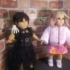 American Girl Doll OOAK Wednesday Addams Enid Sinclair Thing Lot Set Raven Dress