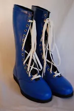 Blue Pro Wrestling Boots Size 13 Adult NEW Lucha Libre Gear Outfit Ring Use