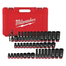 Milwaukee 49-66-7009 SHOCKWAVE 3/8" Impact Duty SAE/Metric Socket Set - 43 PC