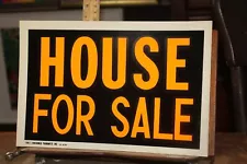 Vintage 1960's Plastic Sign EXIT 8" x 12" House for Sale New Old Stock