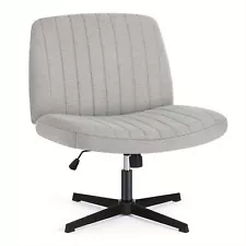 Armless Legged Cross Chair,Mid Back Office Desk Chair No Wheels,For Hotel Office