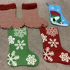 Set Of 5 Christmas Stockings