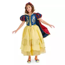 THE DISNEY STORE PARKS Snow White Deluxe Designer Costume Dress Halloween * NEW