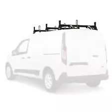 H1 3 Bar Aluminum Ladder Roof Van Rack, Fits Ford Transit Connect 2014-On, Black (For: Ford)