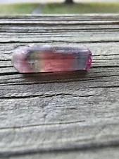 Rainbow Tourmaline Crystal, Double Terminated, Chia Mining District, Brazil