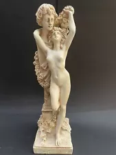 Vintage Eros & Mortal Lover Psyche ~ Greek Art Sculpture Figurine ~ 9" Tall