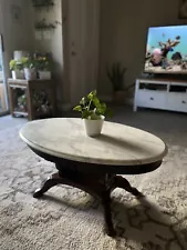 Vintage marble top coffee table