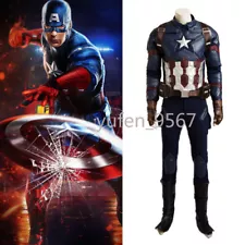 Avengers Captain America: Civil War Steve Rogers Cosplay Costume Halloween Suit