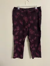 White House Black Market The Slim Ankle 14 S Floral Stretch Pants Crops WHBM