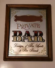 Vintage Private Bar Mirror Man Cave Decoration