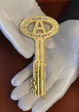 Folger Adam Jail Key - THANK YOU FOR YOUR SERVICE -Ruby Edition (with Gift Box) 