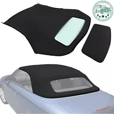 For Audi A4 2003-2009 Convertible Soft Top & Heated Glass Window In Black Vinyl (For: Audi)