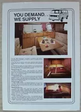 VOLKSWAGEN TRANSPORTER VIGO MOTOR CARAVAN Holdsworth Sales Leaflet 1980