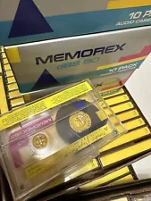 Lot Of 20 Vintage Audio Cassettes Memorex dBS 90 90min Tapes USED Sold As Blanks