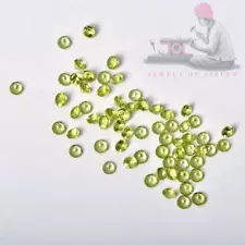 Natural Peridot Round Cut Untreated Loose Gemstone for sale Lot 10 Pcs 2 MM