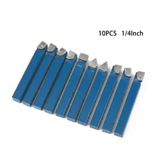 14 Metal Lathe Tool Set with 10pcs Precise Carbide Tipped Cutter Tools