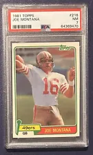 1981 Topps #216 JOE MONTANA PSA 7 ROOKIE RC Football 49ers HOF (NM-MT)