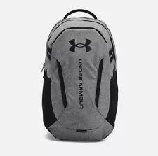 Under Armour Hustle 5.0 Black Backpack Men, Bookbag for School Travel, 19 Colors