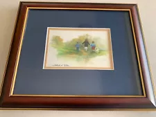 SIGNED Framed MITCHELL D. TOLLE 13" x 11" Art Print III JOHN 4 Mother & Children