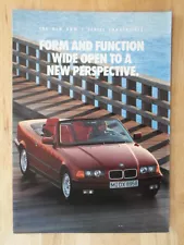 BMW 3 SERIES CONVERTIBLE 1993 UK Mkt Sales Brochure Prospekt - E36 325i